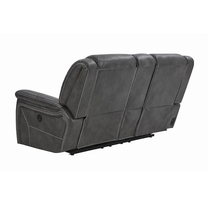 Carmen Cool Grey Motion Loveseat