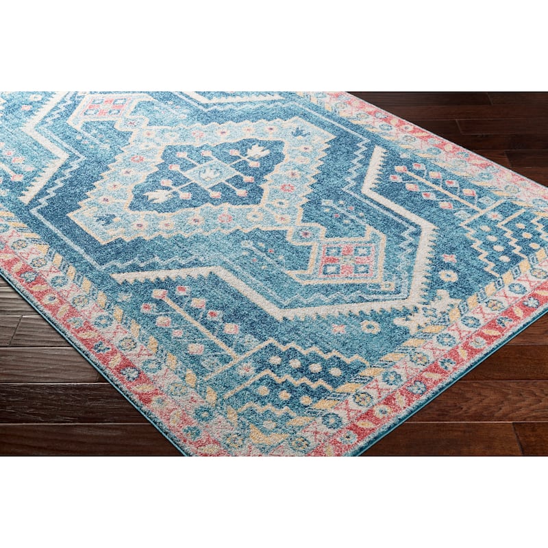 Livabliss Bruce Faded Tribal Medallion Area Rug