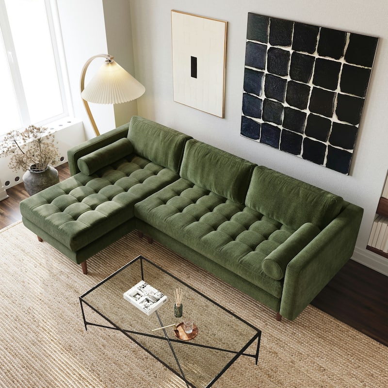 Poly & Bark 104.5" Napa Fabric Left Sectional Sofa