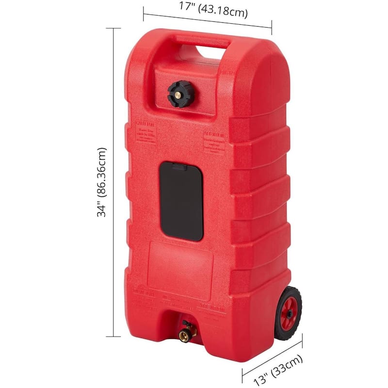 15 Gallon Fuel Caddy Tank, Portable Gas Fuel Container