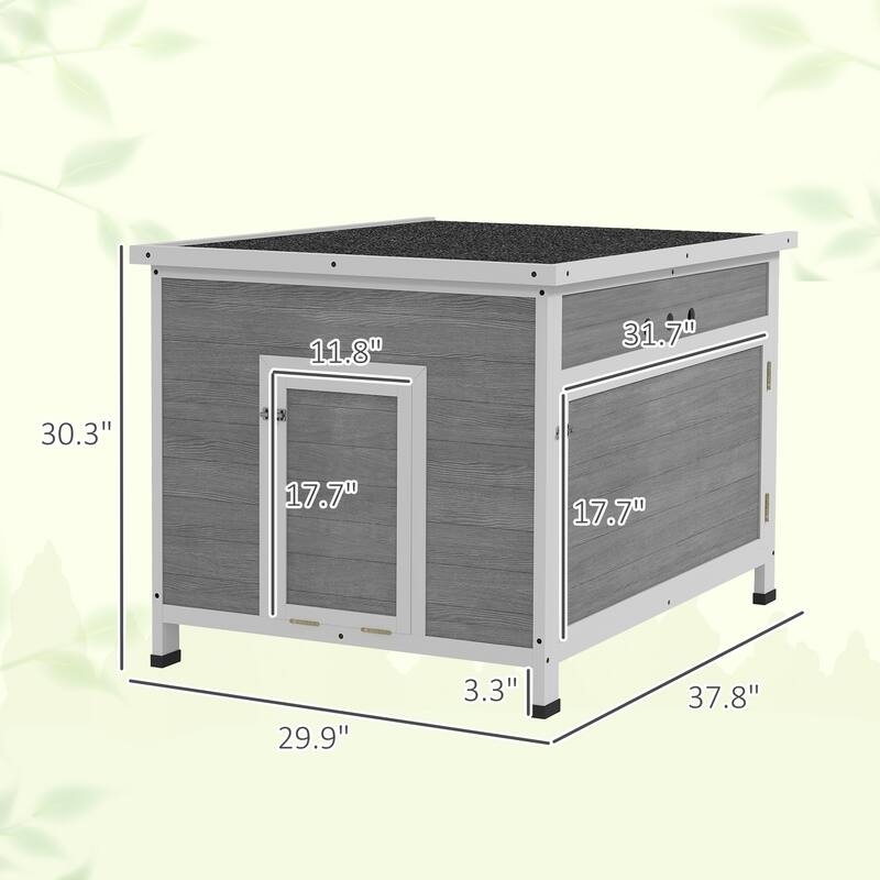 Wooden with Openable Roof Cage, Removable Floor, Double Doors, 30" x 38" x 30"