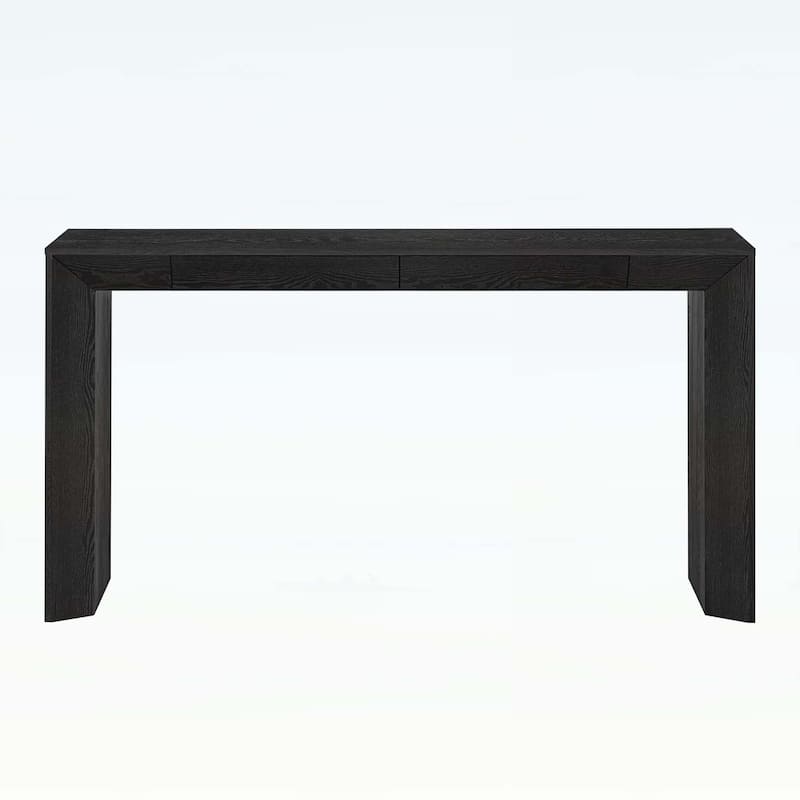 Console Table with Concealed Drawers,Waterfall Edge,and Thick Legs for Entryways and Hallways