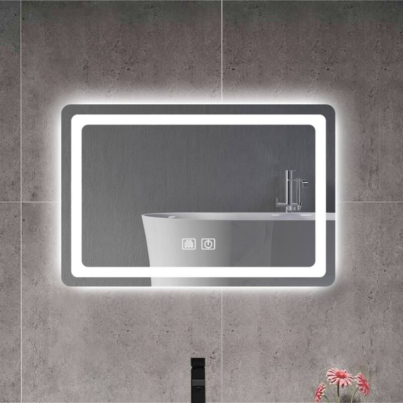 Rectangular Round Corner Bathroom Vanity Mirror