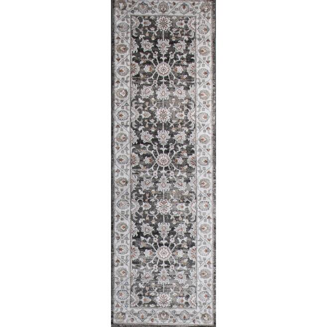 Bashian Bonny Charcoal Transitional Area Rug - 2'6'' X 8'