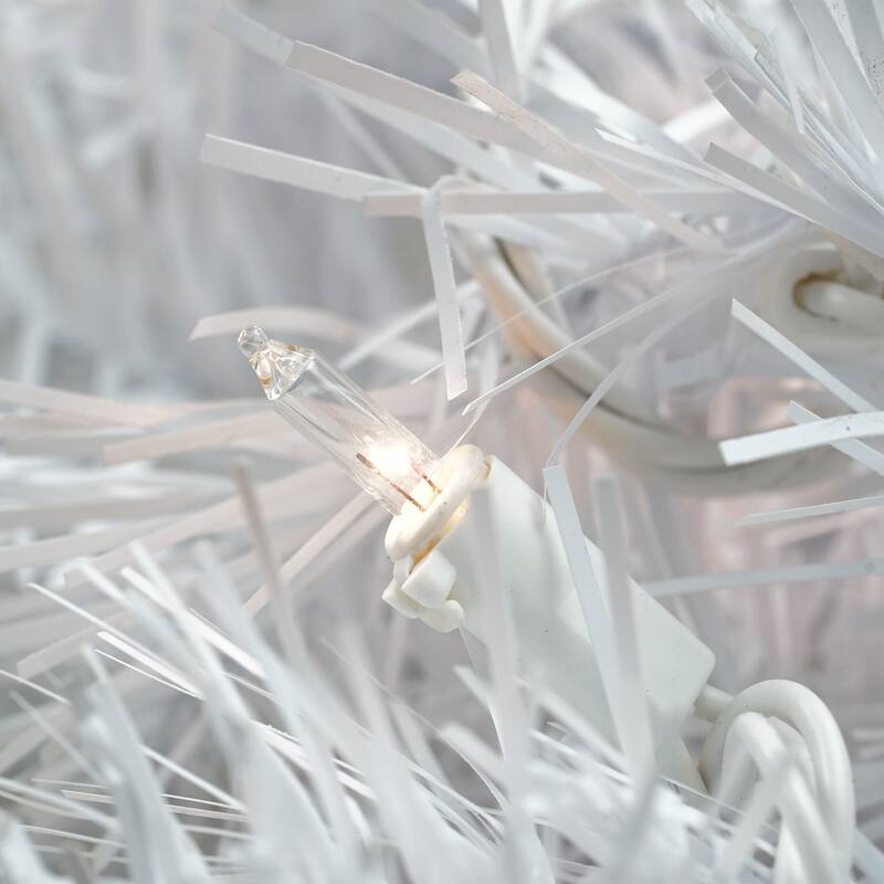Pre-Lit Crystal Spruce Artificial Christmas Garland - 9' x 12" - Clear AlwaysLit Lights