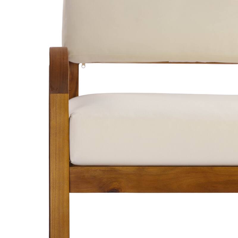 Christopher Knight Home - Solid Acacia Wood Outdoor Patio Loveseat & Coffee Table Set