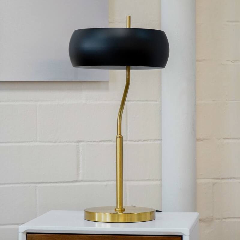 Minimalist Gold and Black Dimmable Table Lamp