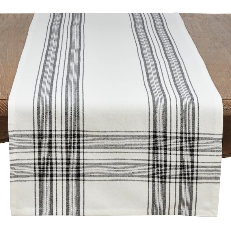 Cotton Plaid Design Table Runner - 16"x108"