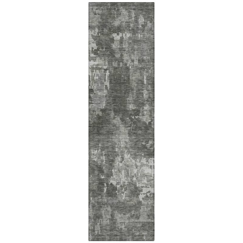 Machine Washable Indoor/ Outdoor Ombre Abstract Chantille Rug