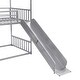 preview thumbnail 13 of 24, House-Design Twin over Twin Metal Bunk Bed with Slide and Staircase,Modern Style