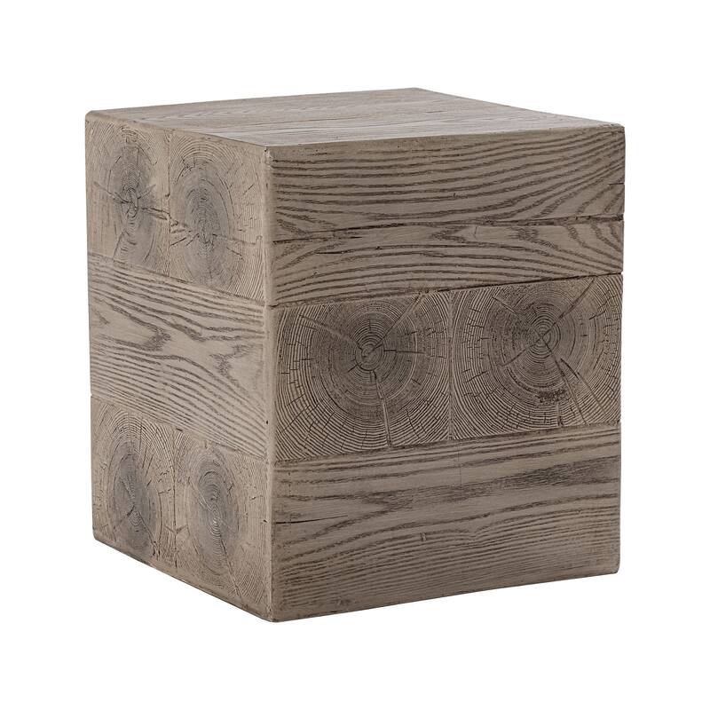 POLESITTER 14'' Outdoor Side Table,Concrete Accent Table Home Decor