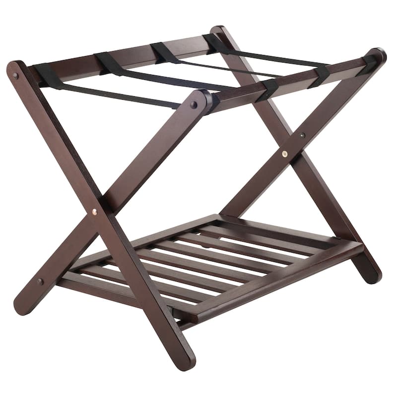 Brown Foldable Luggage Rack/Shelf for Home