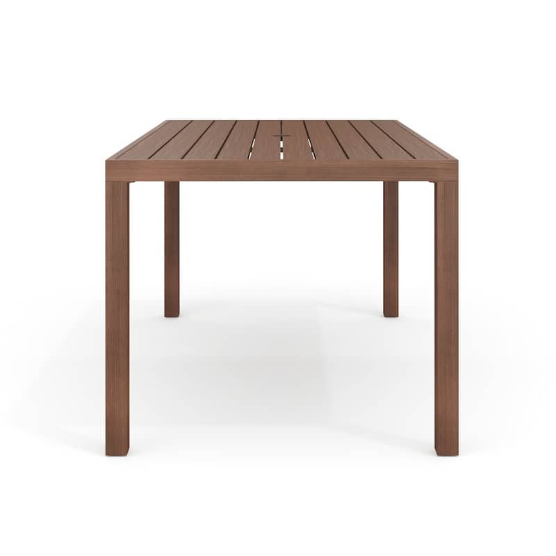 Martha Stewart 62" All-Weather Patio Dining Table with Umbrella Hole - 62"D x 35"W x 30"H