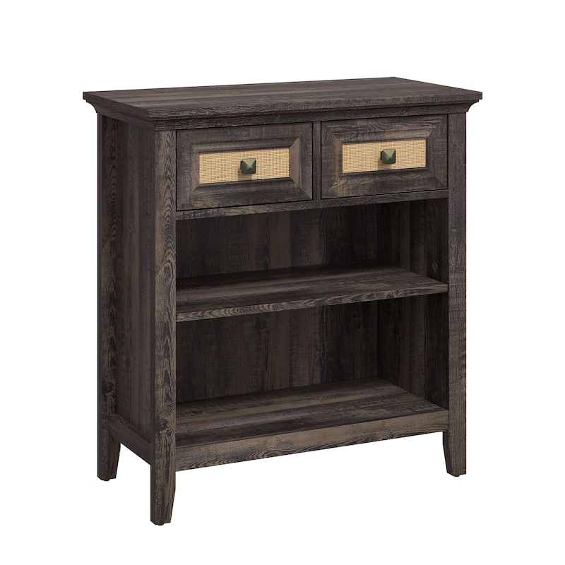 28'' 2 Drawer Accent Storage Cabinet - Grey