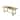 Rectangular Wooden Dining Table with Double U-Shape in Natural