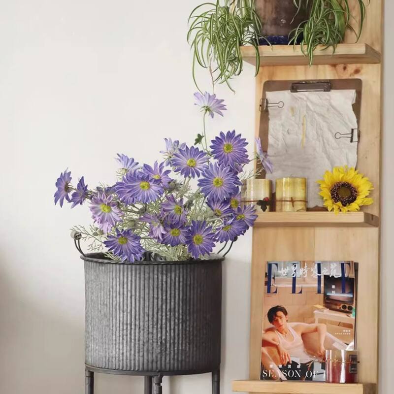 RusticReach Summer Chrysanthemum Flower Stem in Purple 23.6" Tall