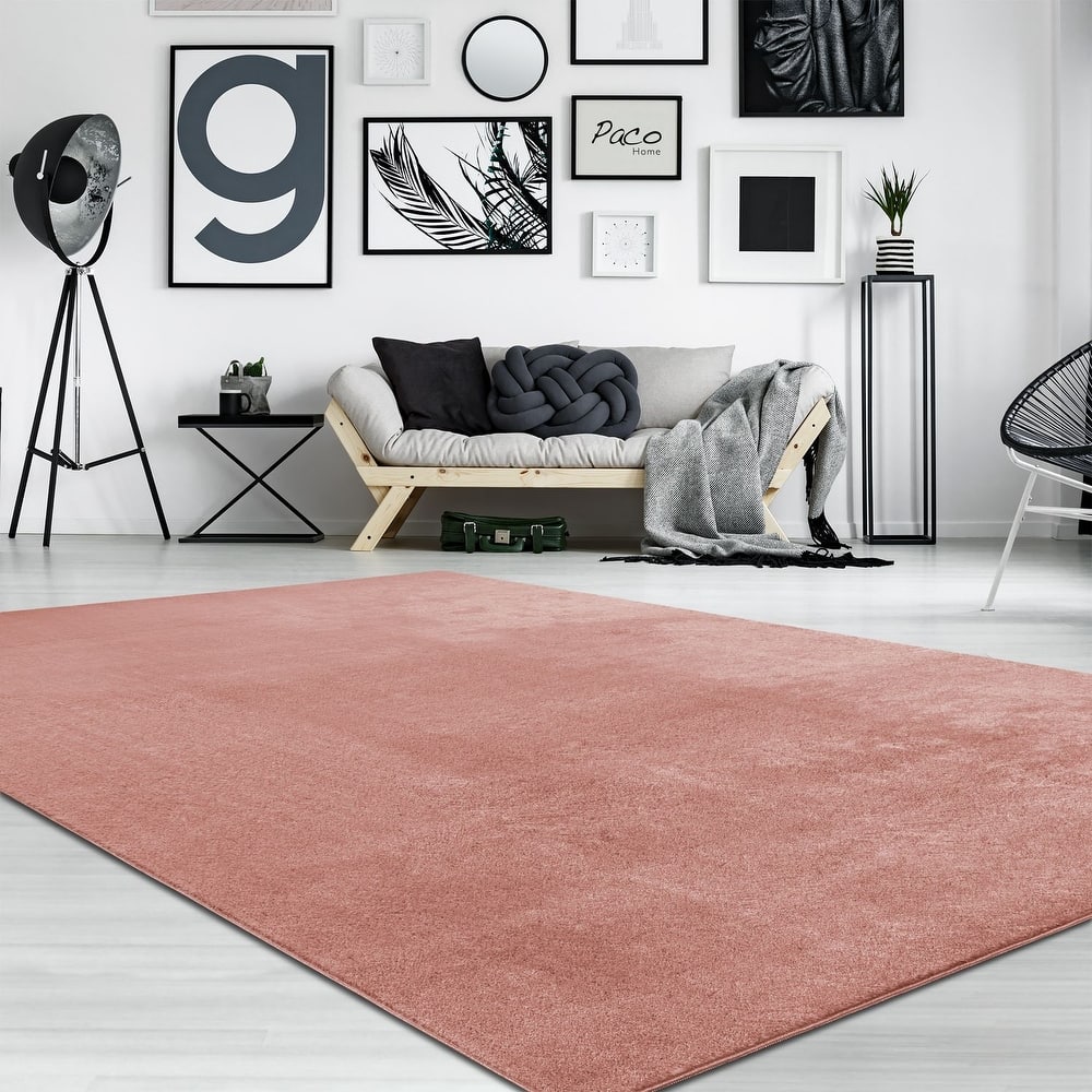 Soft Washable Area Rug with Anti-Slip Backing in solid Colors