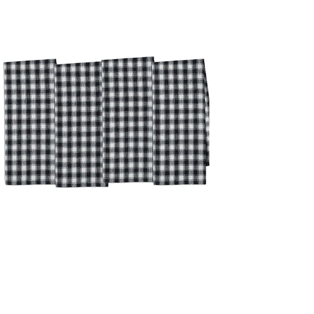 Shop Set Of 4 Decorative Black And White French Check Cotton