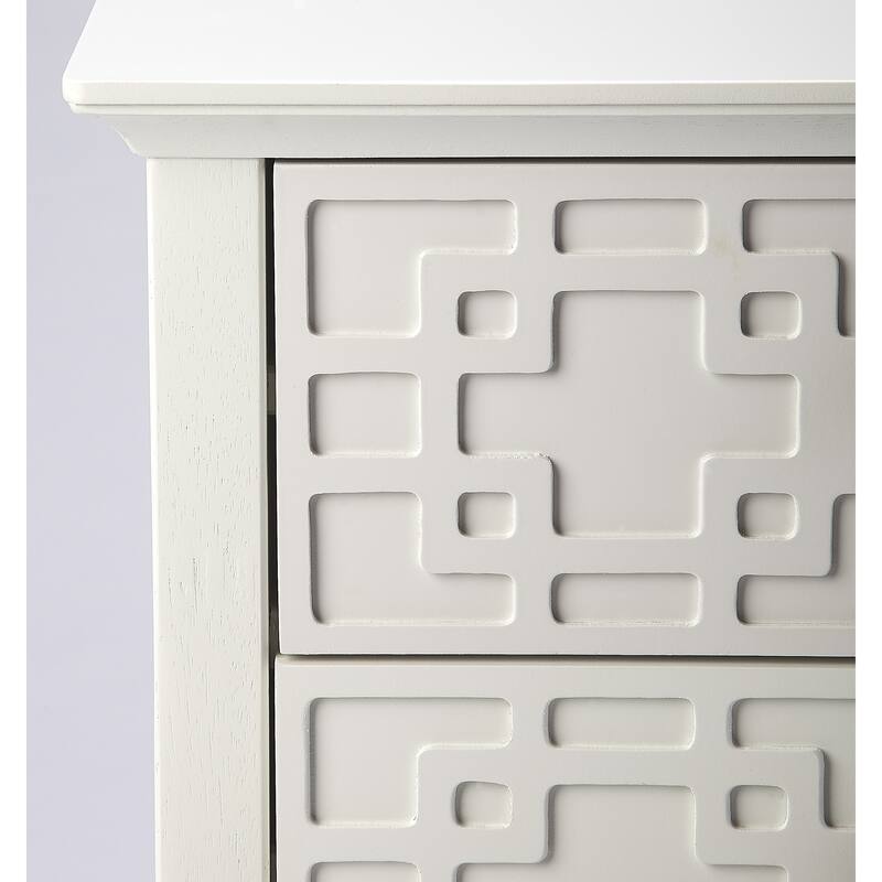 Kinsley Glossy White Nightstand