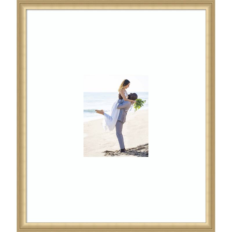 Florence Gold Framed Picture Frame, Photo Frame - 22x26 Matted White 8x10 - Florence Gold