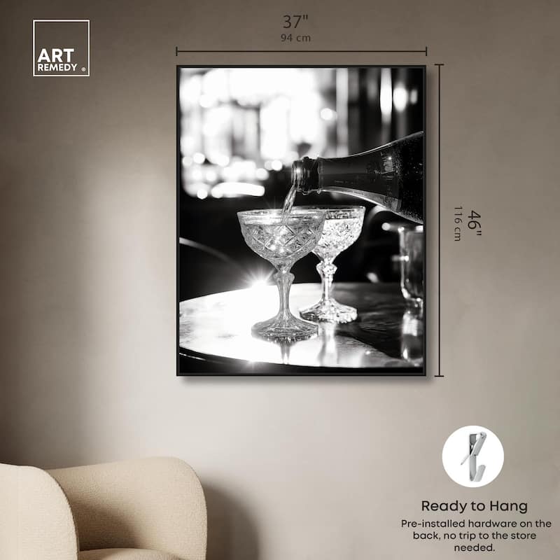 Sparkling in Monochrome I Canvas by Art Remedy