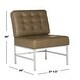 preview thumbnail 9 of 8, SAFAVIEH Mid-Century Modern Ansel Leather Antique Taupe Club Chair - 28" W x 30" D x 36" H