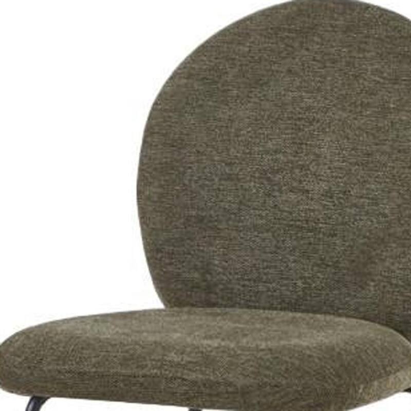 HomeRoots Set of Two 26" Green and Black Fabric and Metal Counter Height Bar Chairs