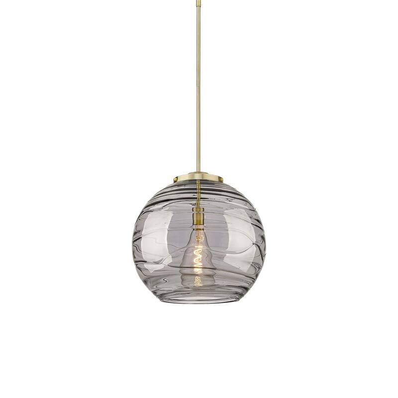 Innovations Lighting 221-1S-20-18 Athens Pendant Athens Deco Swirl 18" - Antique Brass