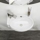 preview thumbnail 2 of 6, 16 in. x 11 in. White Ceramic Oval Wall Mount Bathroom Sink with Single Faucet Hole (Right Faucet Hole) - 16x11 inch