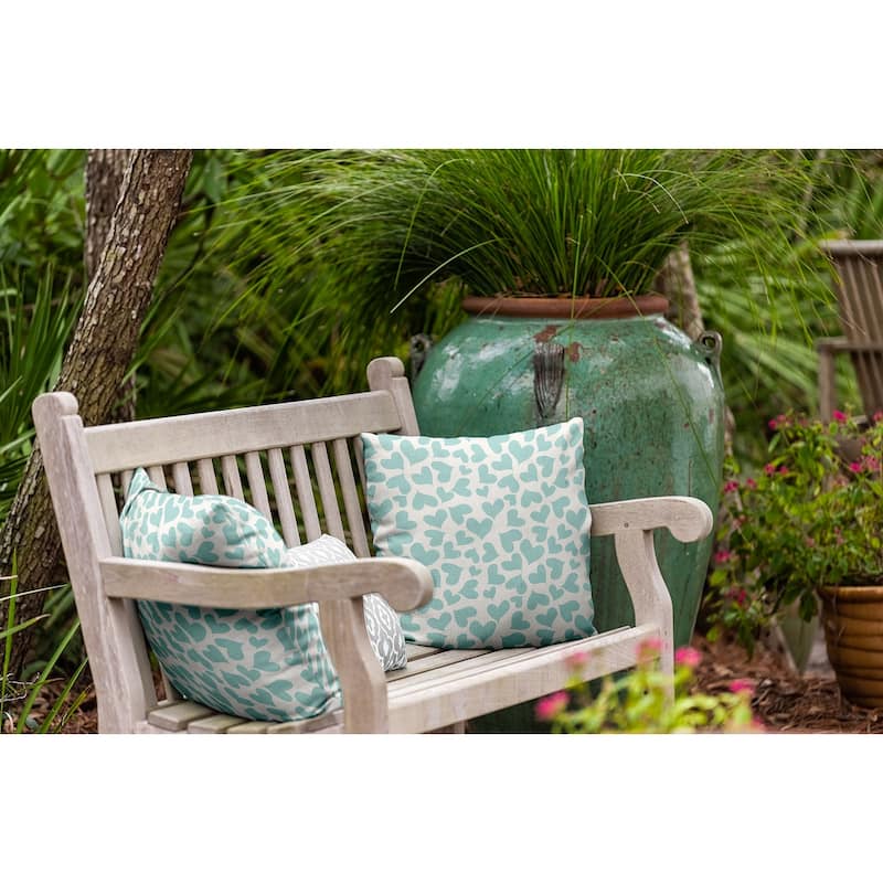 Patterned Hearts Valentine's Day Decorative Indoor/Outdoor Pillow