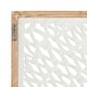 preview thumbnail 20 of 19, Light Brown Wood Handmade Intricately Carved Floral Home Wall Decor with Mandala Design