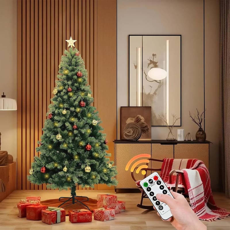 Artificial Christmas Tree with Remote Control for Living Room Office Party Decoration - N/A