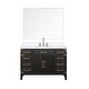 preview thumbnail 3 of 38, Lexora Laurel Bath Vanity, Carrara Marble Top, Faucet Set, and Mirror