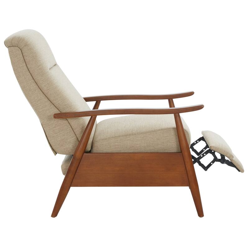 Taylor Wood Arm Push Back Recliner in Performance Fabric by Greyson Living