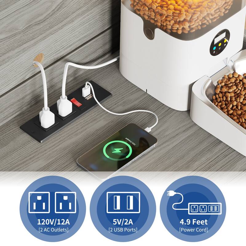 Hidden Cat Litter Box Enclosure Furniture Tall Storage Cabinet with Charging Station