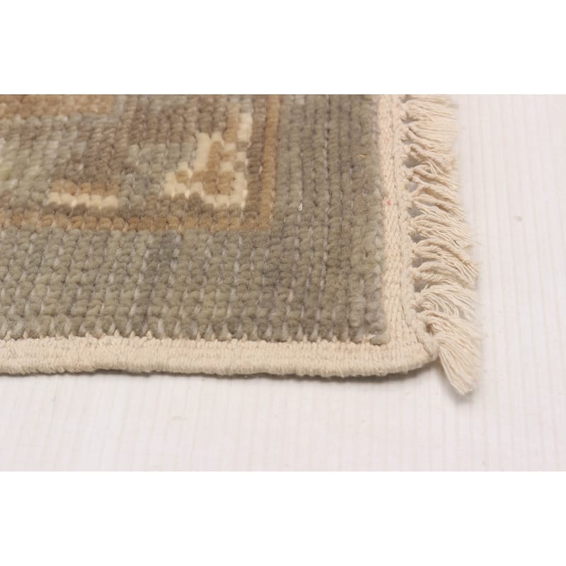ECARPETGALLERY Hand-knotted Oushak Grey Wool Rug - 7'11 x 9'10