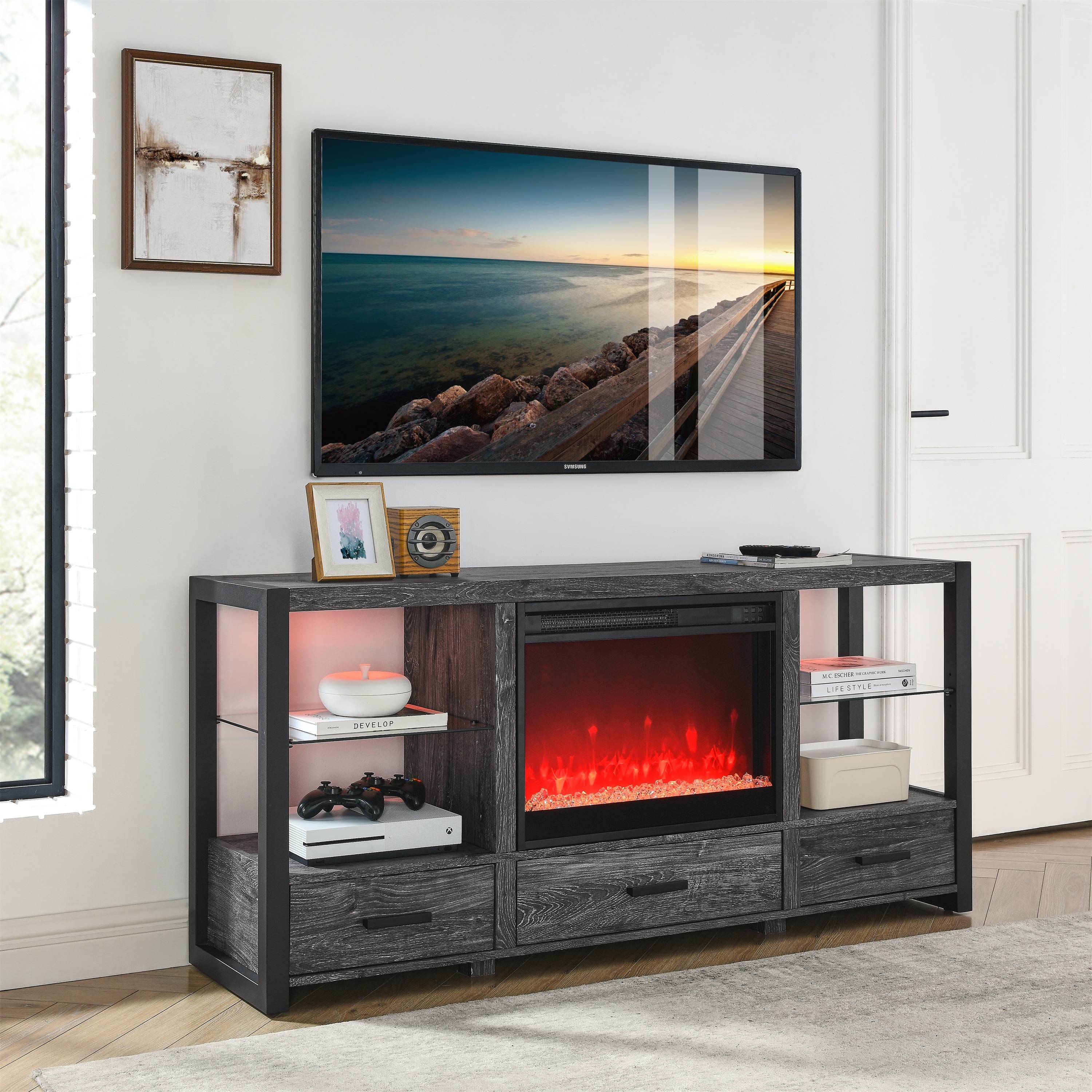 https://ak1.ostkcdn.com/images/products/is/images/direct/6c9709d3a131fcc2e9c25d8b936430392a401cc8/Rustic-Electric-Fireplace-TV-Stand-for-TVs-Up-to-70%22-with-Multiple-Storage%2C-Oak-28%27%27-H-x-15.7%27%27-D-x-60%27%27-W.jpg