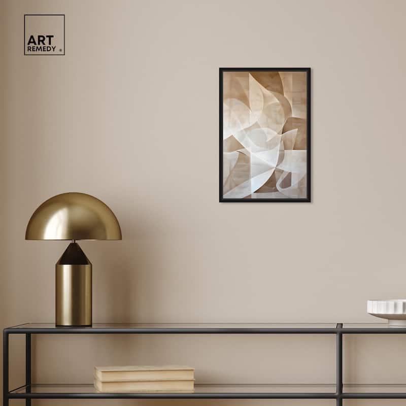 Art Remedy Scattered Thoughts Framed Abstract Shapes 1 Piece Canvas Wall Art