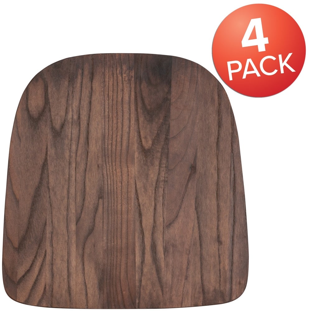 4 Pack Rustic Wood Seat for Colorful Metal Chairs - Wood Seat Attachment