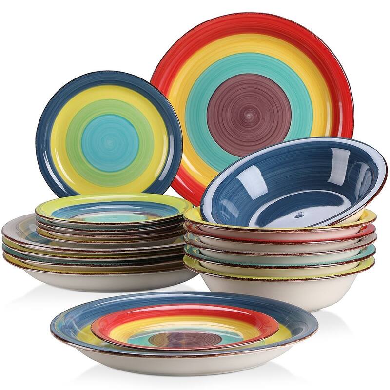 vancasso Arco Stoneware Multicolor Dinnerware Set - 18-piece