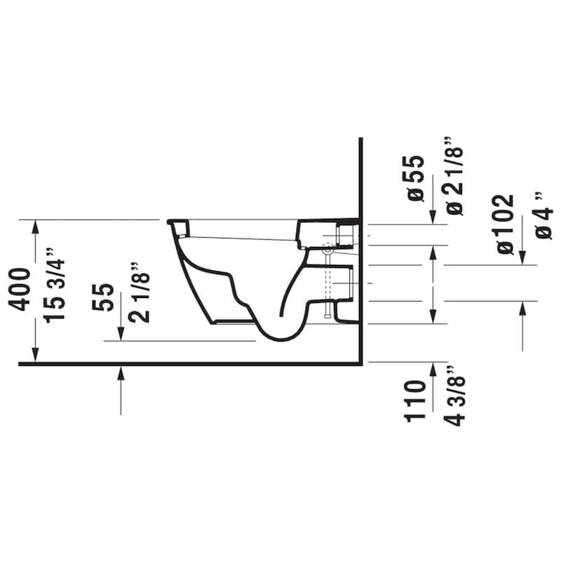 Duravit Darling New 0.8/1.6 GPF Dual Flush Wall Mounted One Piece