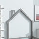 preview thumbnail 7 of 19, Wood Bed with House-Shaped Headboard Floor Bed with Fences