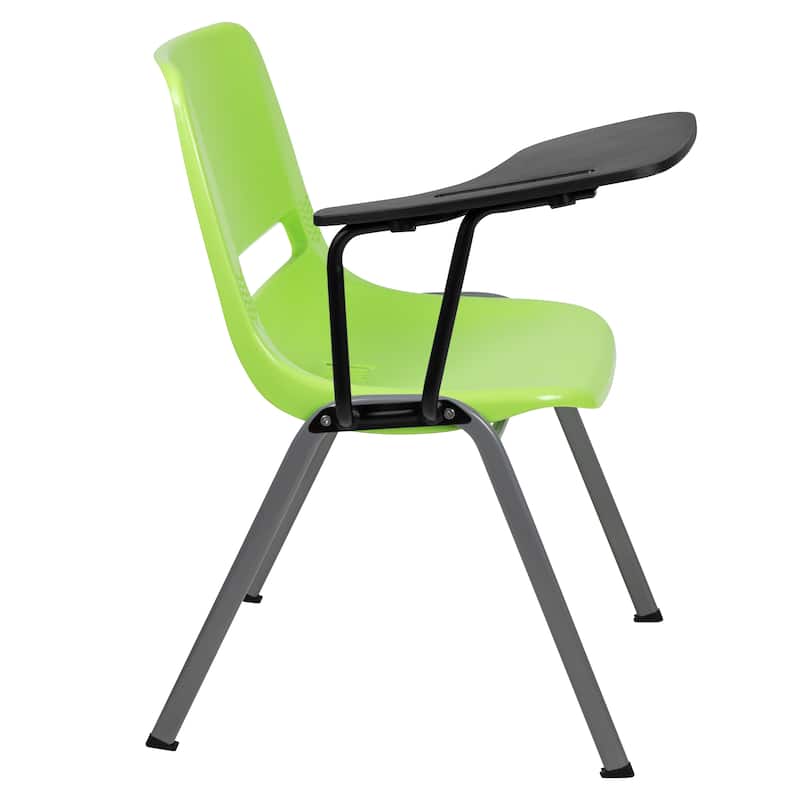 5 Pack Ergonomic Shell Chair with Right Handed Flip-Up Tablet Arm