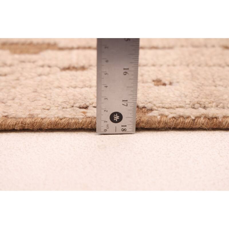 ECARPETGALLERY Hand-knotted Tangier Beige Wool Rug - 5'1 x 7'10