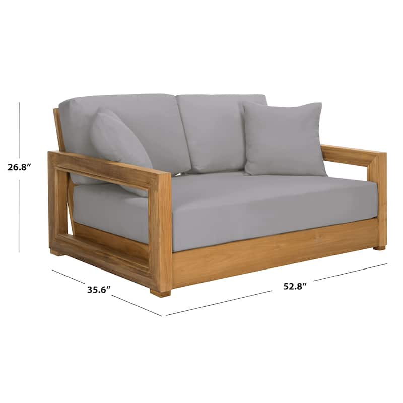 SAFAVIEH Couture Montford Brazilian Teak 2-Seat Bench - 53"W x 36"D x 27"H - Natural Teak/Brown
