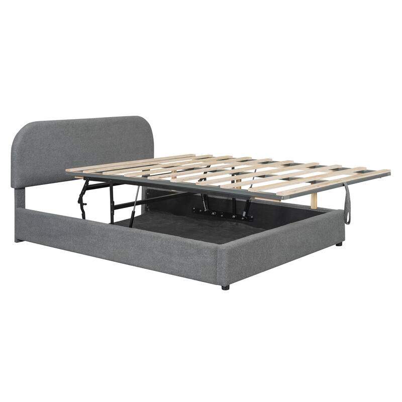 Platform Bed with Hydraulic Storage System