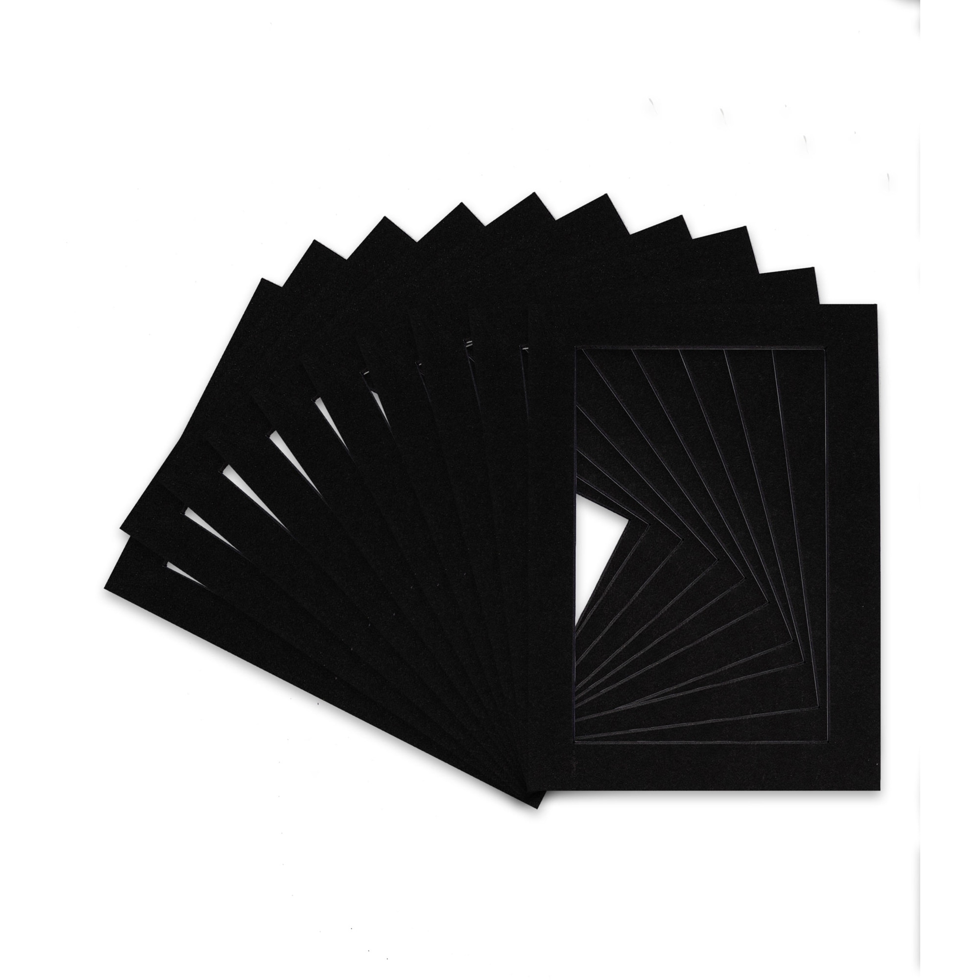 11x17 mat for 8 5x11 photo black with black core matboard for frames