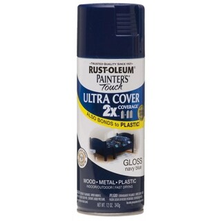 Rust Oleum 249098 Painter S Touch 2x Spray Paint 12 Oz Gloss Navy Blue On Sale Overstock 25549206