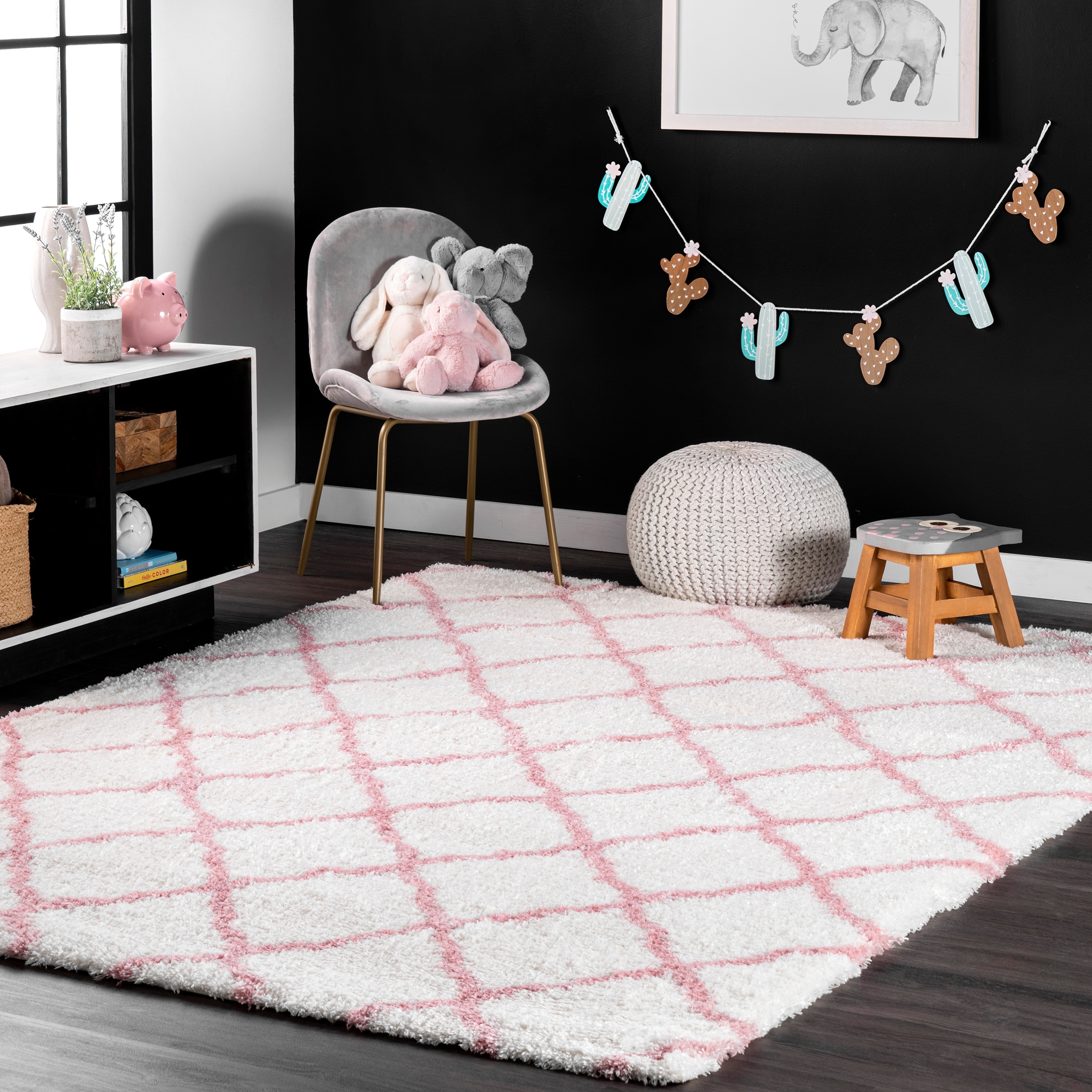 Nuloom Nelda Trellis Kids Shag Area Rug