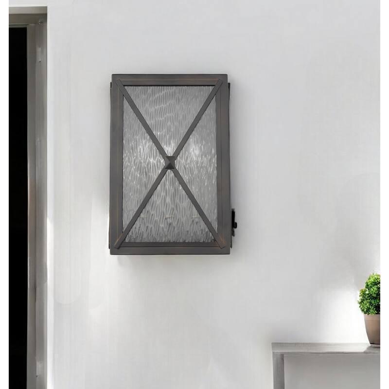 3-Light Decorative Bronze Wall Mount Fixture with Clear Glass Shade and LED Compatible